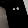 Brinco Ponto de Luz em Prata 8mm com Pedra de Zircônia