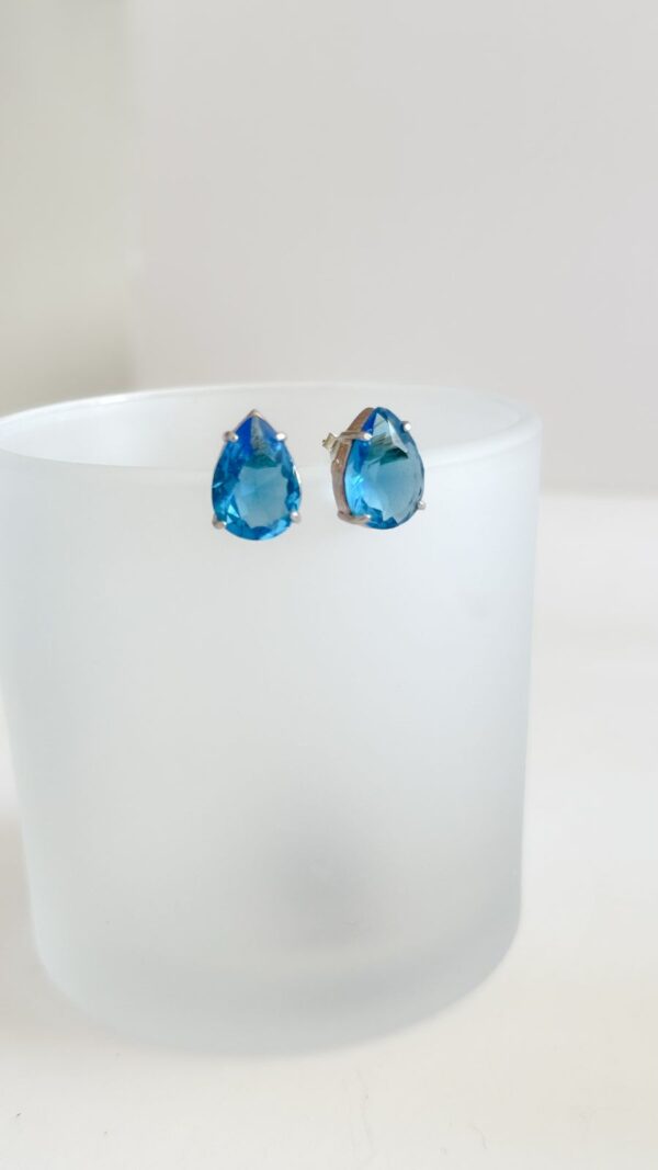 Brinco de Prata Gota Azul - Image 3