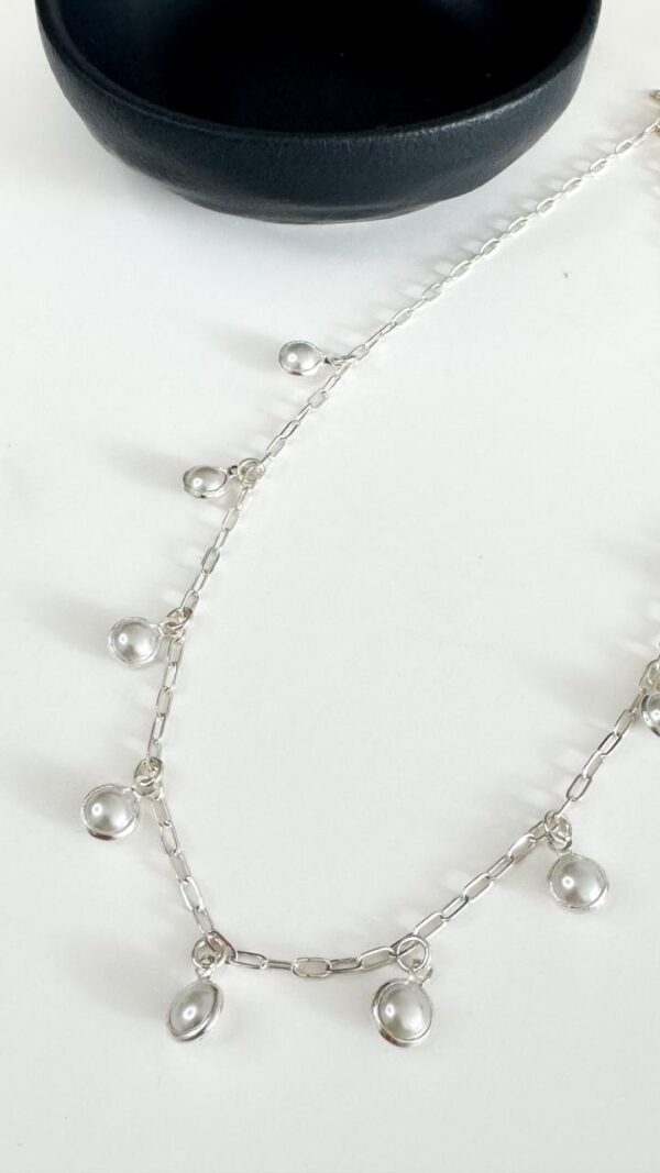 Choker em Prata com pérola pendurada - Image 2