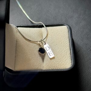 Conjunto Colar Feminino Prata 925 Veneziana 45cm com Pingente Coração